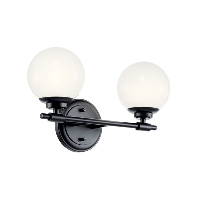 Kichler 55171 Benno 2-lt 15" Vanity Light-Black