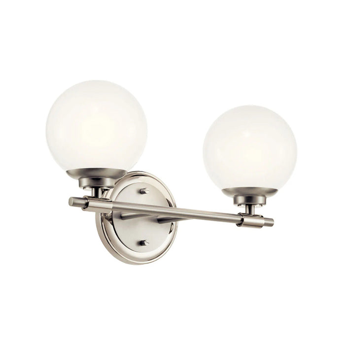 Kichler 55171 Benno 2-lt 15" Vanity Light-Polished Nickel