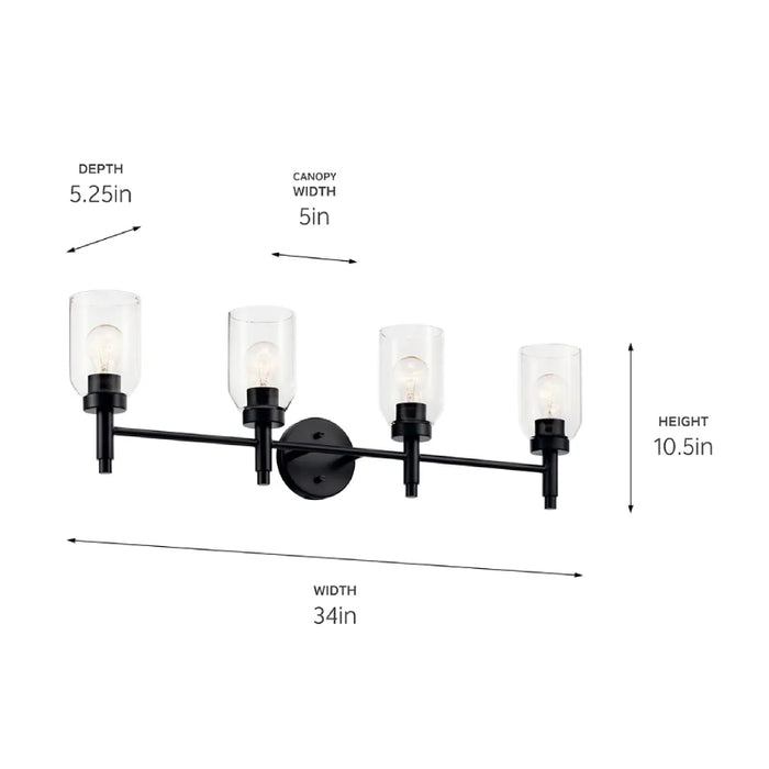 Kichler 55186 Madden 4-lt 34" Vanity Light