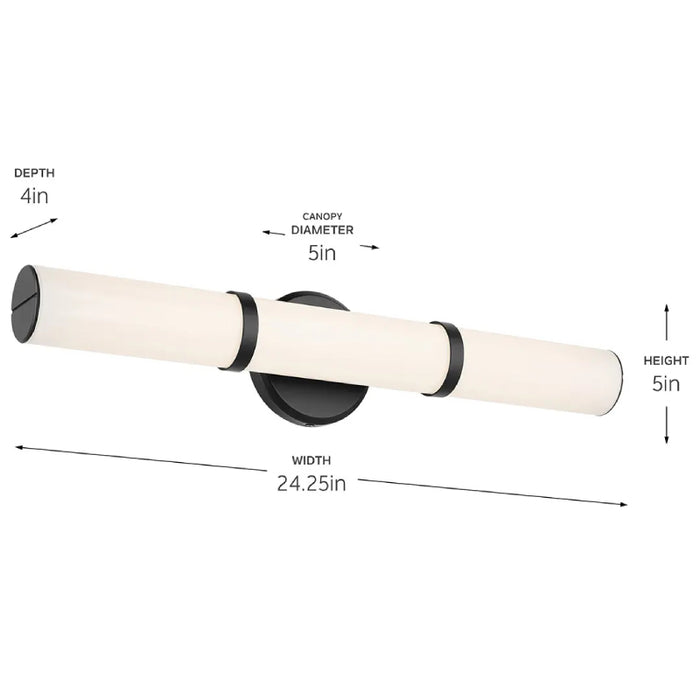 Kichler 55188 Rosh 1-lt 24" LED Vanity Light, 5 CCT Selectable