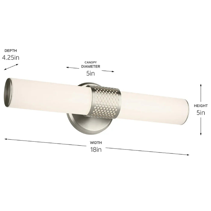 Kichler 55191 Sashi 1-lt 18" LED Vanity Light, 5 CCT Selectable