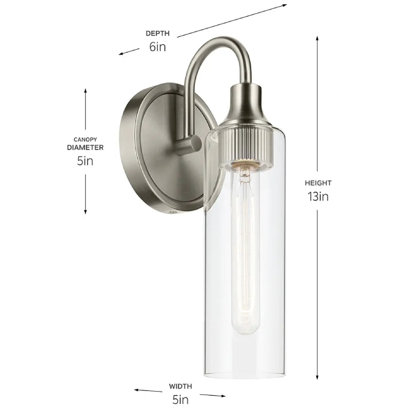 Kichler 55209 Kavi 1-lt 13" Tall Wall Sconce