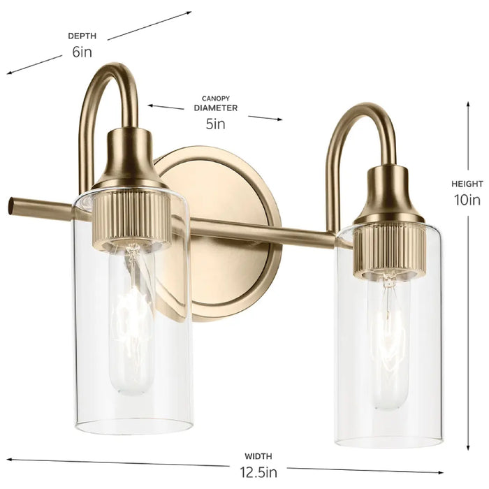 Kichler 55210 Kavi 2-lt 13" Vanity Light