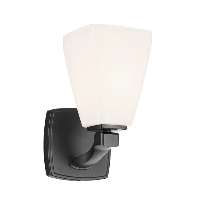 Kichler 55214 Marant 1-lt 10" Tall Wall Sconce - Black Opal Glass