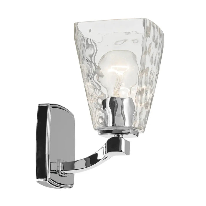 Kichler 55214 Marant 1-lt 10" Tall Wall Sconce - Chrome Clear Water Glass