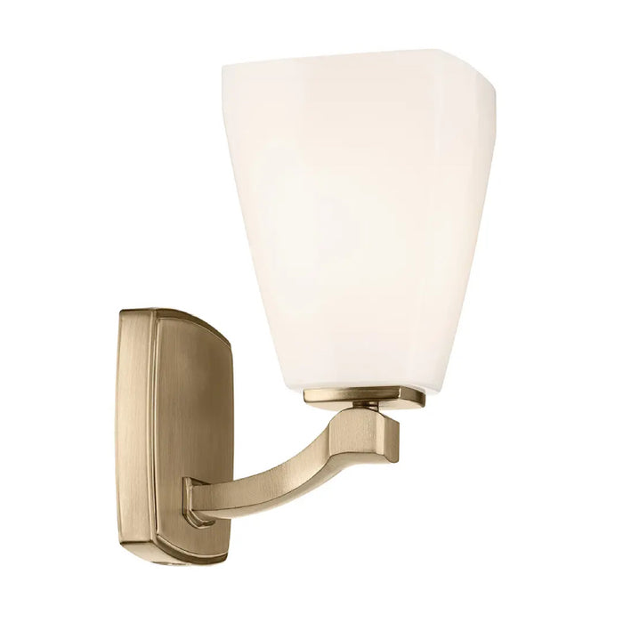 Kichler 55214 Marant 1-lt 10" Tall Wall Sconce - Champagne Bronze Opal Glass