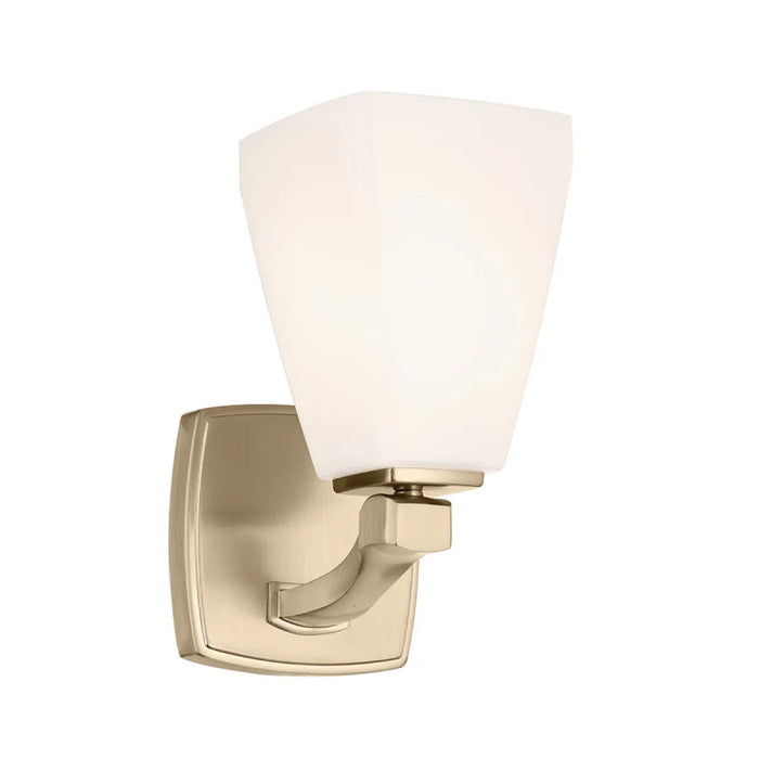 Kichler 55214 Marant 1-lt 10" Tall Wall Sconce - Champagne Bronze Opal Glass