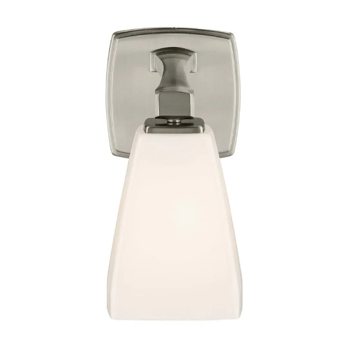 Kichler 55214 Marant 1-lt 10" Tall Wall Sconce - Brushed Nickel Opal Glass