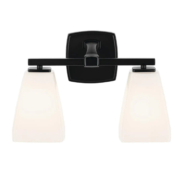 Kichler 55215 Marant 2-lt 14" Vanity Light - Black Opal Glass