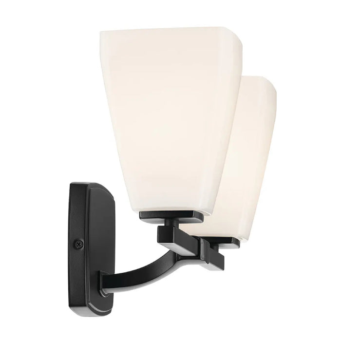 Kichler 55215 Marant 2-lt 14" Vanity Light - Black Opal Glass