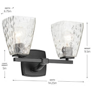 Kichler 55215 Marant 2-lt 14" Vanity Light