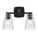 Kichler 55215 Marant 2-lt 14" Vanity Light - Black Clear Water Glass