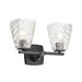 Kichler 55215 Marant 2-lt 14" Vanity Light - Black Clear Water Glass