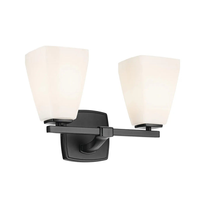 Kichler 55215 Marant 2-lt 14" Vanity Light - Black Opal Glass