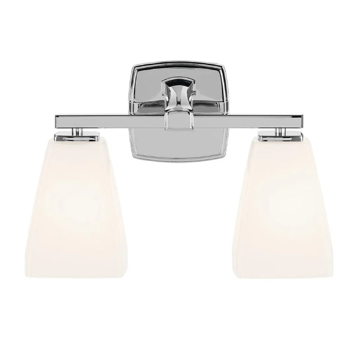 Kichler 55215 Marant 2-lt 14" Vanity Light - Chrome Opal Glass