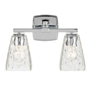 Kichler 55215 Marant 2-lt 14" Vanity Light - Chrome Clear Water Glass