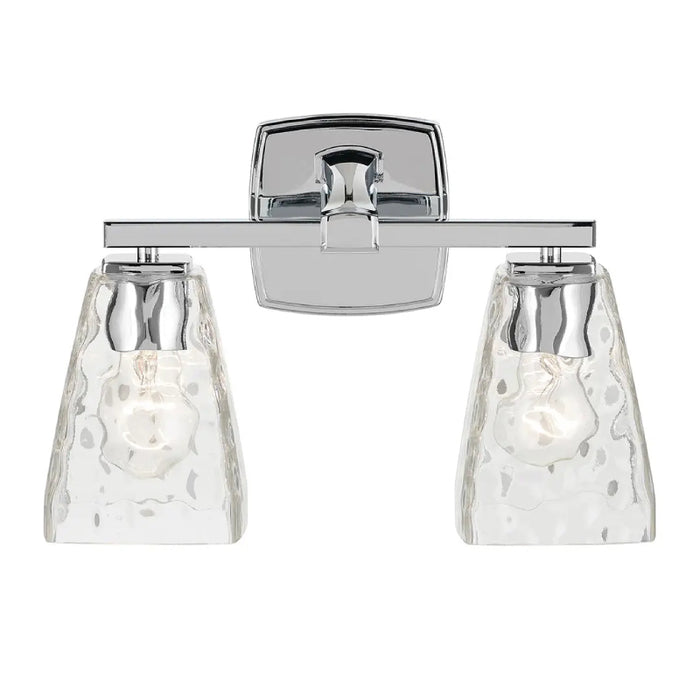 Kichler 55215 Marant 2-lt 14" Vanity Light - Chrome Clear Water Glass