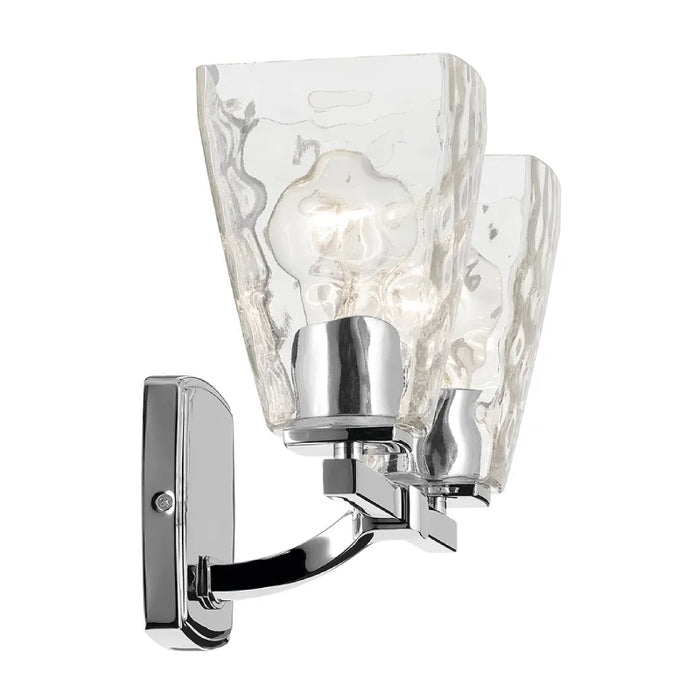 Kichler 55215 Marant 2-lt 14" Vanity Light - Chrome Clear Water Glass