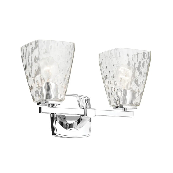 Kichler 55215 Marant 2-lt 14" Vanity Light - Chrome Clear Water Glass