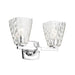 Kichler 55215 Marant 2-lt 14" Vanity Light - Chrome Clear Water Glass