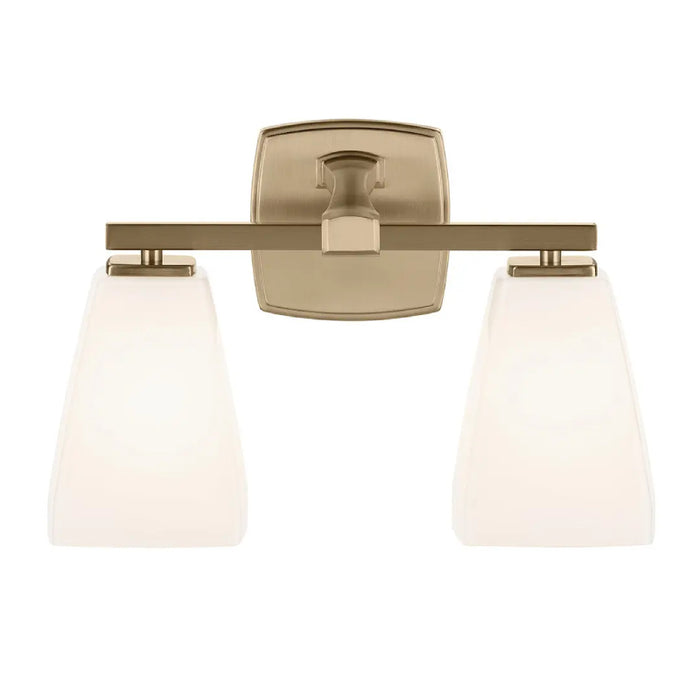 Kichler 55215 Marant 2-lt 14" Vanity Light - Champagne Bronze Opal Glass