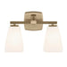 Kichler 55215 Marant 2-lt 14" Vanity Light - Champagne Bronze Opal Glass