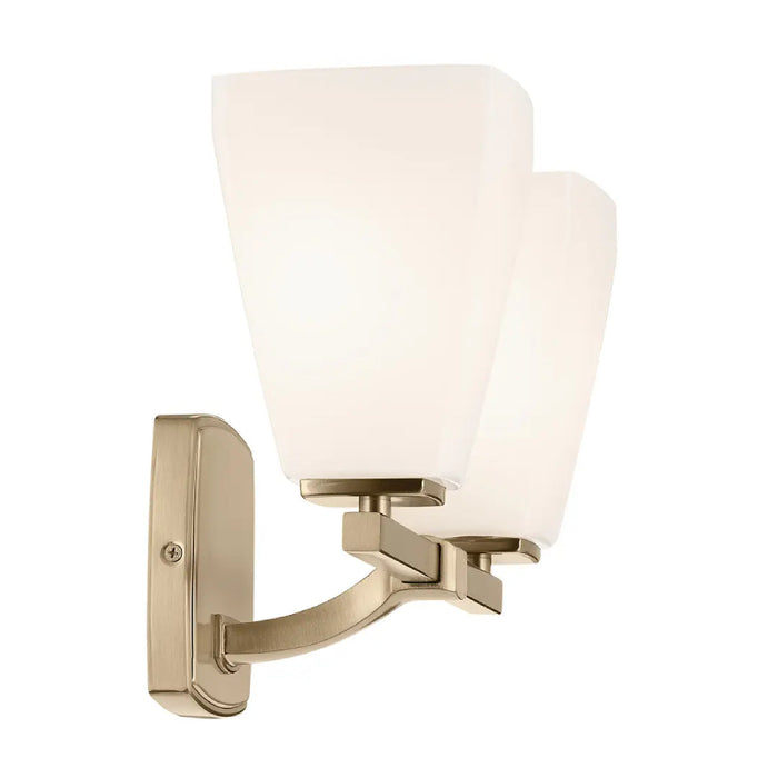 Kichler 55215 Marant 2-lt 14" Vanity Light - Champagne Bronze Opal Glass