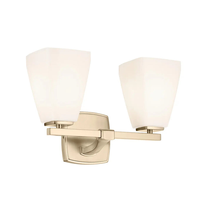 Kichler 55215 Marant 2-lt 14" Vanity Light - Champagne Bronze Opal Glass