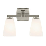 Kichler 55215 Marant 2-lt 14" Vanity Light - Brushed Nickel Opal Glass