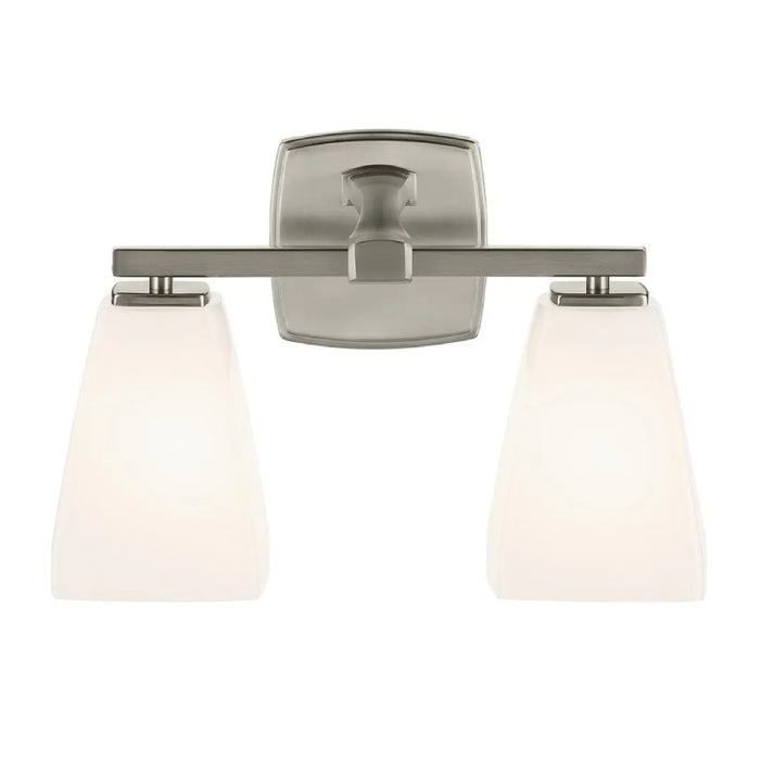 Kichler 55215 Marant 2-lt 14" Vanity Light - Brushed Nickel Opal Glass