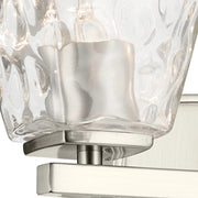 Kichler 55215 Marant 2-lt 14" Vanity Light - Brushed Nickel Clear Water Glass