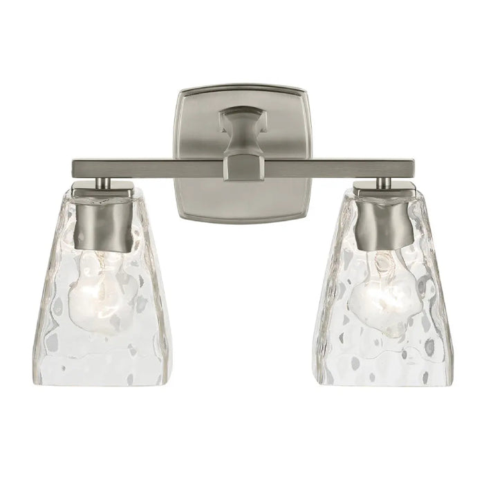 Kichler 55215 Marant 2-lt 14" Vanity Light - Brushed Nickel Clear Water Glass