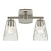 Kichler 55215 Marant 2-lt 14" Vanity Light - Brushed Nickel Clear Water Glass