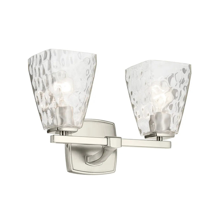 Kichler 55215 Marant 2-lt 14" Vanity Light - Brushed Nickel Clear Water Glass