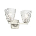Kichler 55215 Marant 2-lt 14" Vanity Light - Brushed Nickel Clear Water Glass