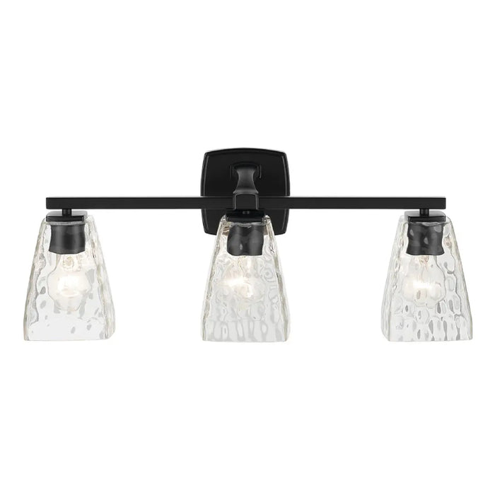 Kichler 55216 Marant 3-lt 24" Vanity Light - Black Clear Water
