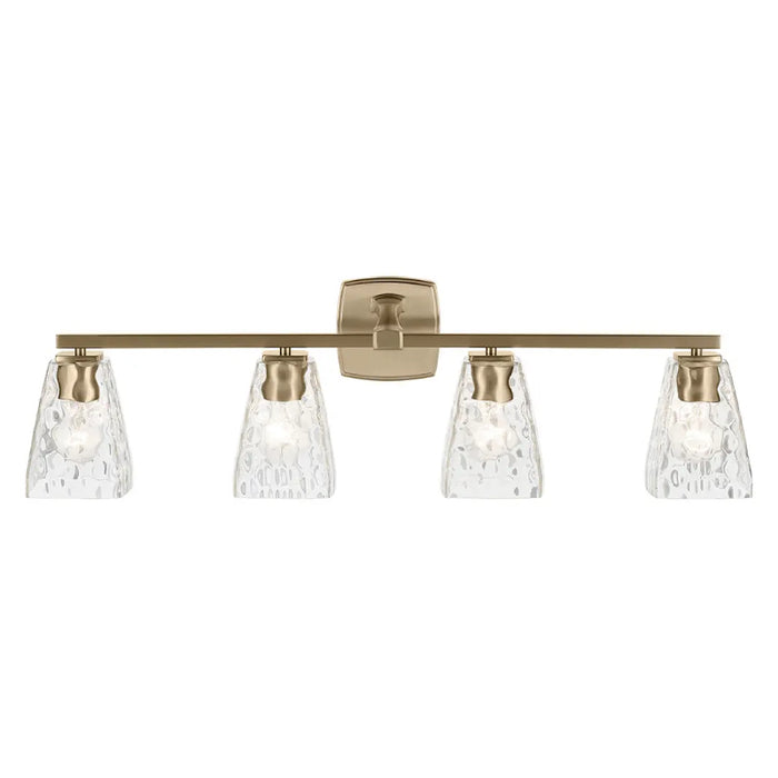 Kichler 55217 Marant 4-lt 33" Vanity Light - Champagne Bronze Clear Water Glass
