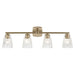 Kichler 55217 Marant 4-lt 33" Vanity Light - Champagne Bronze Clear Water Glass