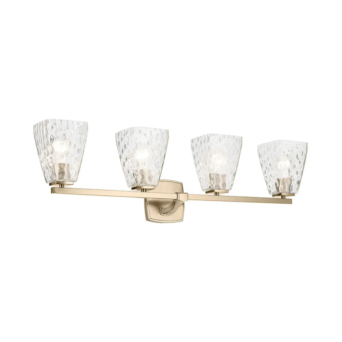 Kichler 55217 Marant 4-lt 33" Vanity Light - Champagne Bronze Clear Water Glass