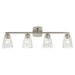 Kichler 55217 Marant 4-lt 33" Vanity Light - Brushed Nickel Clear Water Glass