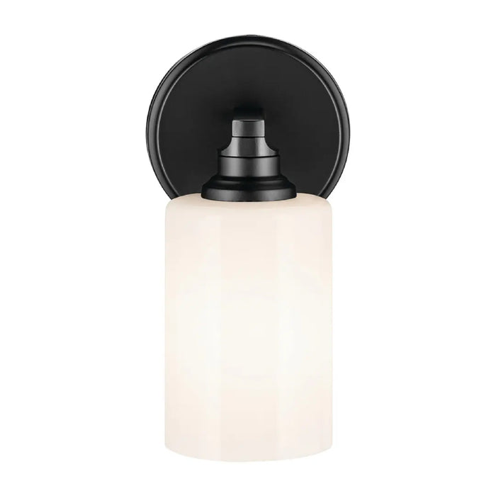 Kichler 55224 Gioe 1-lt 10" Tall Wall Sconce - Black Opal Glass