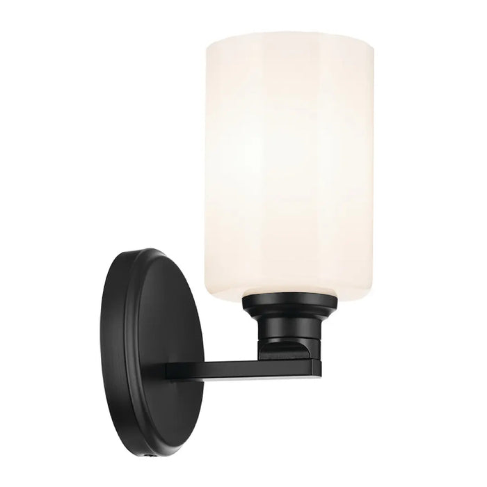 Kichler 55224 Gioe 1-lt 10" Tall Wall Sconce - Black Opal Glass