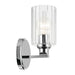 Kichler 55224 Gioe 1-lt 10" Tall Wall Sconce - Chrome Clear Fluted Glass