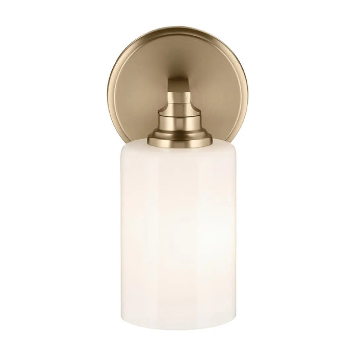 Kichler 55224 Gioe 1-lt 10" Tall Wall Sconce - Champagne Bronze Opal Glass