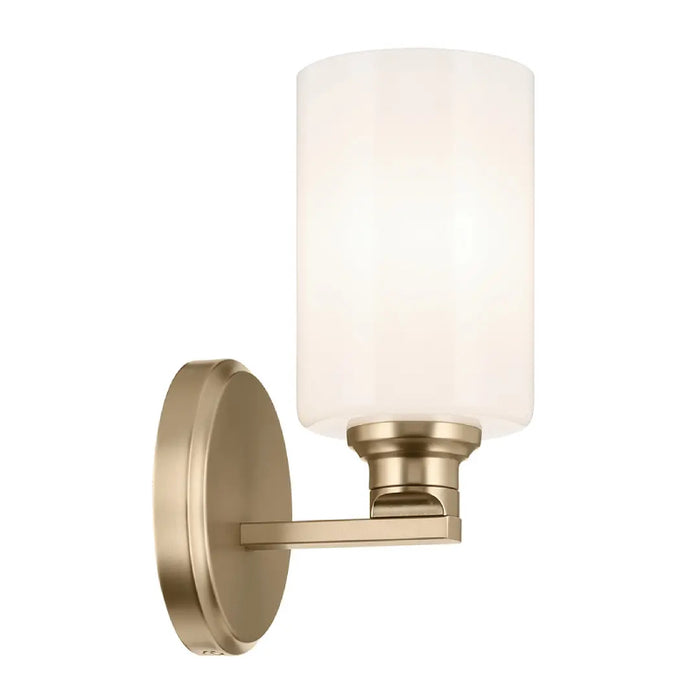 Kichler 55224 Gioe 1-lt 10" Tall Wall Sconce - Champagne Bronze Opal Glass