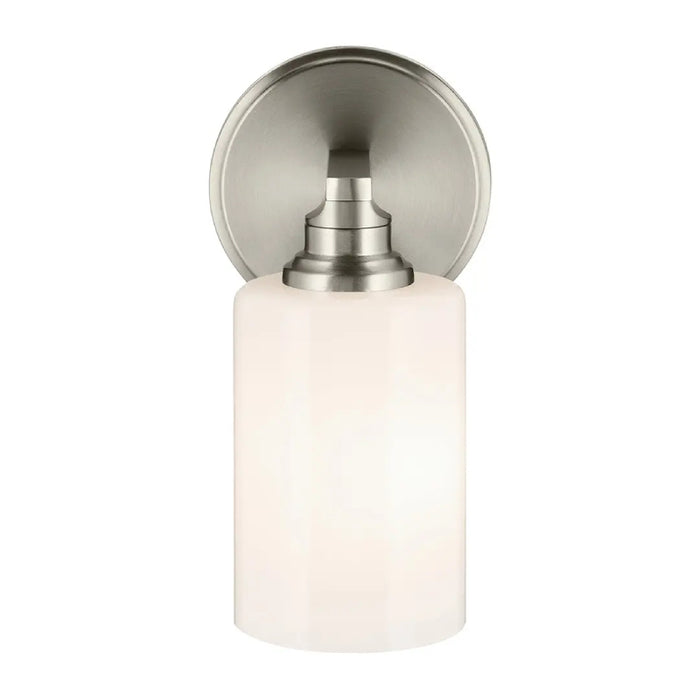 Kichler 55224 Gioe 1-lt 10" Tall Wall Sconce - Brushed Nickel Opal Glass