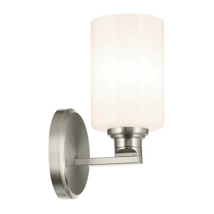 Kichler 55224 Gioe 1-lt 10" Tall Wall Sconce - Brushed Nickel Opal Glass