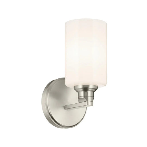 Kichler 55224 Gioe 1-lt 10" Tall Wall Sconce - Brushed Nickel Opal Glass