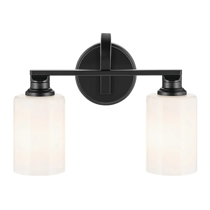 Kichler 55225 Gioe 2-lt 14" Vanity Light - Black Opal Glass