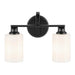 Kichler 55225 Gioe 2-lt 14" Vanity Light - Black Opal Glass